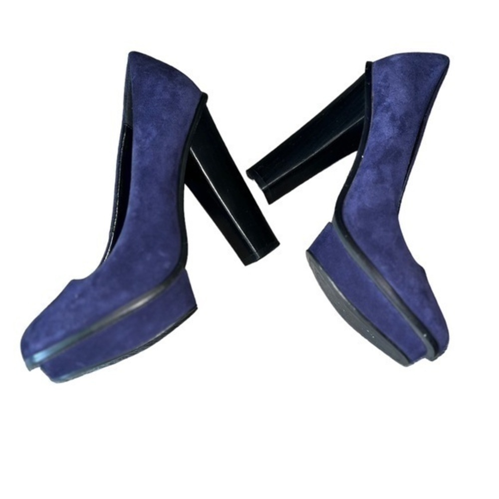 Kelsi Dagger Blue/Purple Suede Platform Block
Heel Pump Size 7.5 - Picture 1 of 7